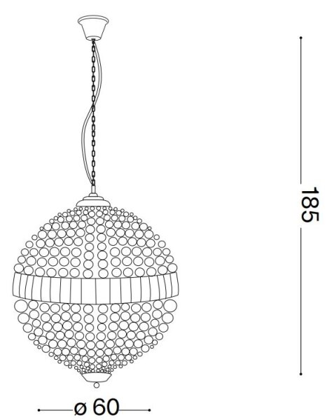 Lustră de cristal pe cablu Ideal Lux LUXOR 12xG9/40W/230V