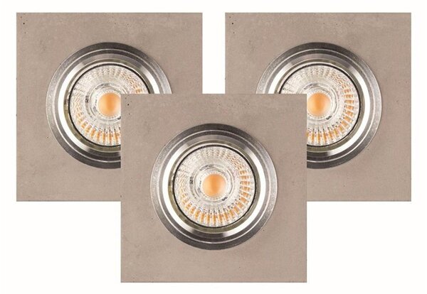 Spot-Light 2515336 - Set 3x LED VITAR 1xGU10/5W/230V beton, podhledové