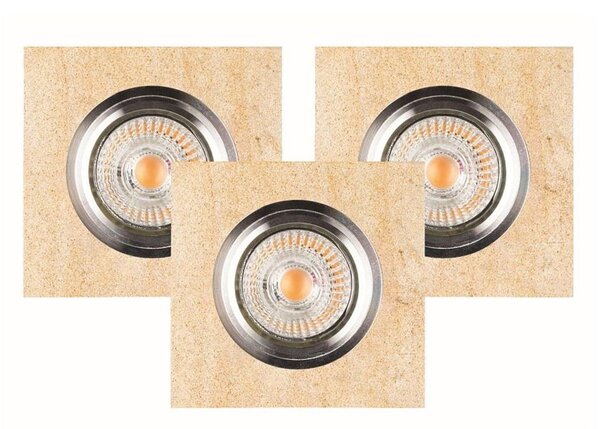 Spot-Light 2515339 Set 3x LED VITAR 1xGU10/5W/230V piatră nisipoasă