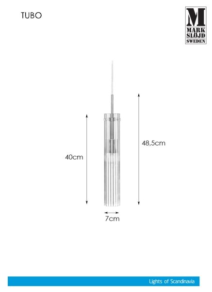 Lustră pe cablu Markslöjd 108112 TUBO 1xE14/40W/230V
