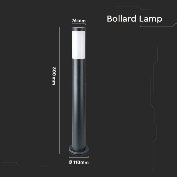 Lampă de exterior 1xE27/60W/230V IP44 80cm antracit