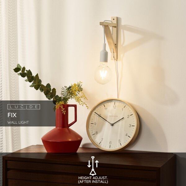 Aplică FIX WALL 1xE27/60W/230V albă Lucide 08208/01/31