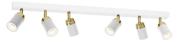 Spot RENO 6xGU10/60W/230V alb/auriu