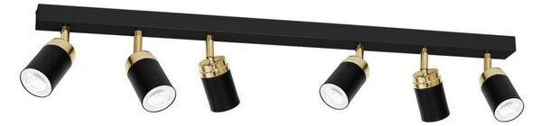 Spot RENO 6xGU10/60W/230V negru/auriu