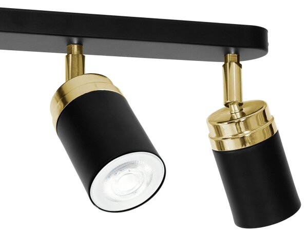 Spot RENO 3xGU10/60W/230V negru/auriu