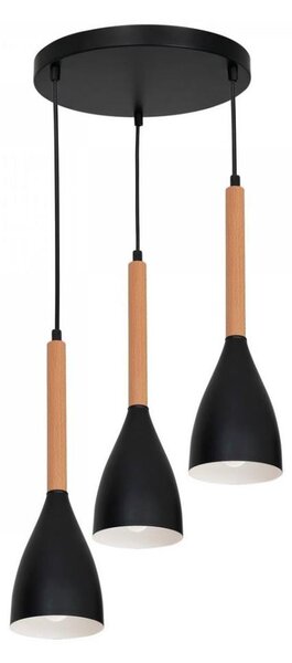 Lustră pe cablu MUZA 3xE27/60W/230V rotundă
