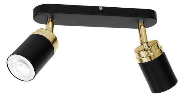 Spot RENO 2xGU10/60W/230V negru/auriu