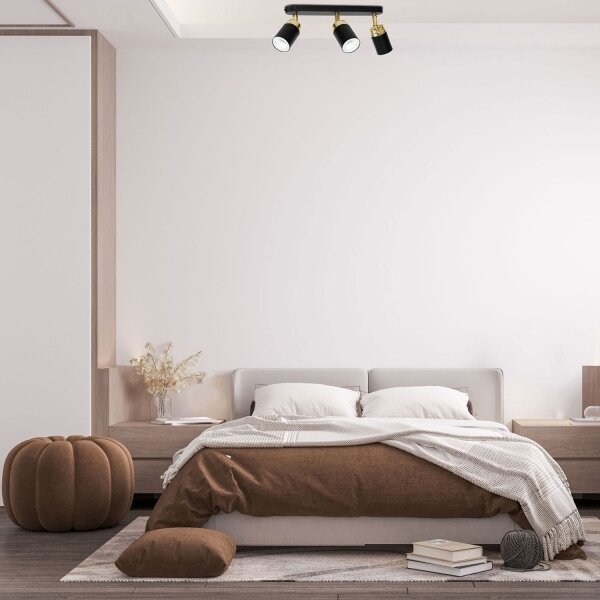Spot RENO 3xGU10/60W/230V negru/auriu