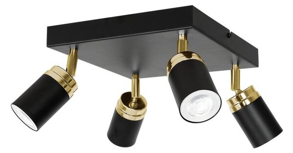 Spot RENO 4xGU10/60W/230V negru/auriu
