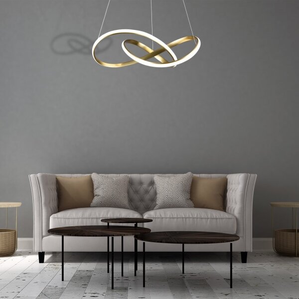 Lustră LED pe cablu CAPPIO LED/36W/230V aurie