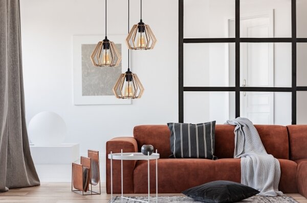 Lustră pe cablu BERGO 3xE27/60W/230V neagră