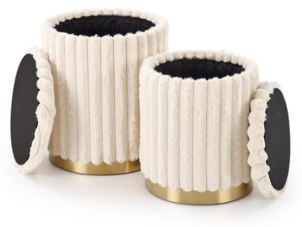 Set 2 taburete Fidda (crem + auriu). 1155958