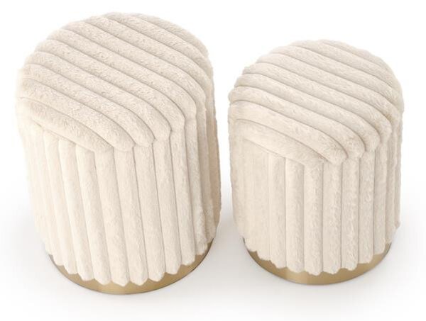 Set 2 taburete Fidda (crem + auriu). 1155958