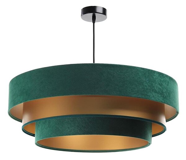 Lustr TRINITI 1xE27/60W/230V verde/auriu pe cablu