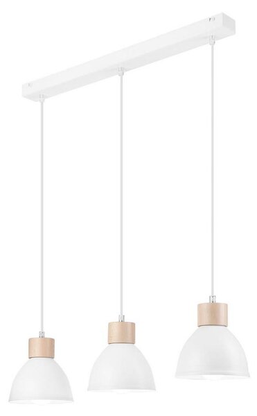 Lustră pe cablu NICO 3xE27/60W/230V albă