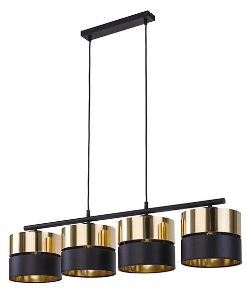 Lustră pe cablu HILTON 4xE27/15W/230V alamă/neagră