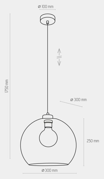 Lustră pe cablu CUBUS 1xE27/60W/230V