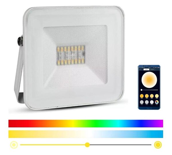 Proiector LED RGB dimabil inteligent LED/20W/230V IP65 alb