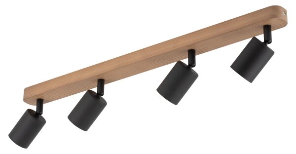Spot TOP WOOD 4xGU10/10W/230V negru/lemn