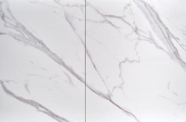 Masă de sufragerie extensibilă 160-220 cm Onia (marmură alb + negru) (pentru 6 8 persoane). 1049565