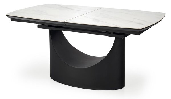 Masă de sufragerie extensibilă 160-220 cm Onia (marmură alb + negru) (pentru 6 8 persoane). 1049565