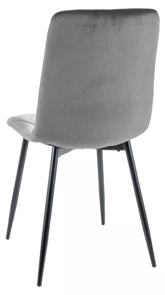 Scaun de sufragerie Tommon (negru + gri). 1155260