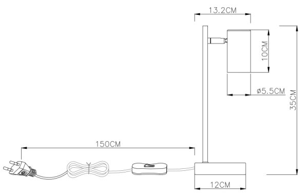 Lampă de masă ROBBY 1xGU10/5W/230V Globo 57910TW