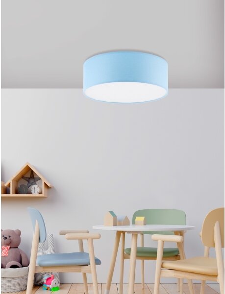 Plafonieră pentru copii RONDO KIDS 4xE27/15W/230V albastră