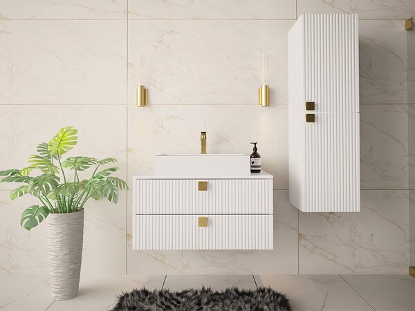 Set baie Panium, Alb, MDF, PAL laminat
