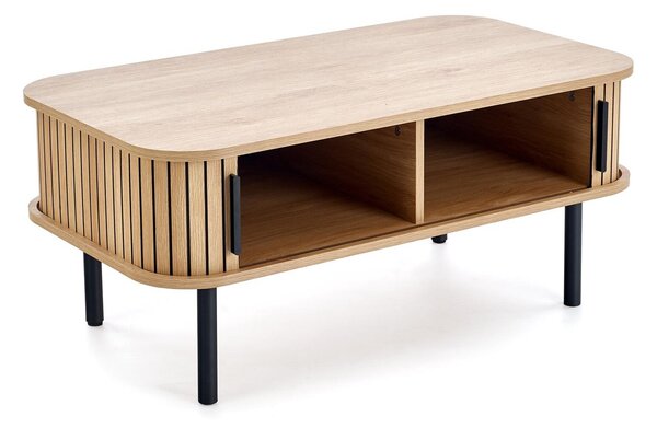 Măsuță de cafea Houston 2037, Maro deschis, Negru, Metal, MDF, 40x50x90cm, 12 kg