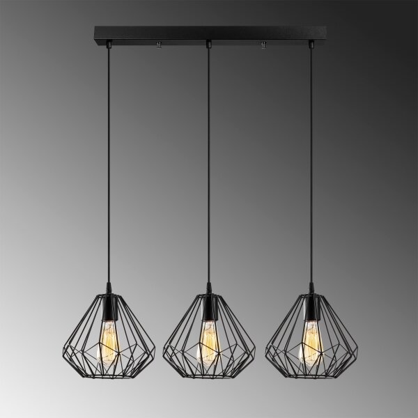 Lustră pe cablu DIAMOND 3xE27/100W/230V