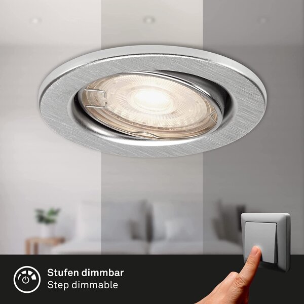 SET 3x corp de iluminat LED dimabil pentru baie Briloner 7149-039 1xGU10/5W/230V IP23