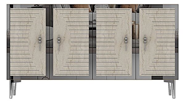Dulap Tikua (alb + travertin + argintiu). Promo -20%. 1153731