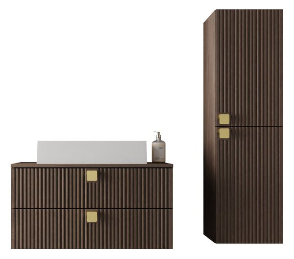 Set baie Gratal III, Nuc închis, MDF, PAL laminat
