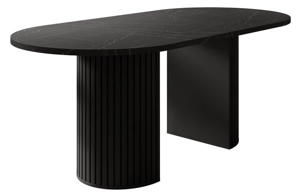 Masă Comfivo Ulma, Negru, Marmură neagră, 75x90x185cm, 51 kg