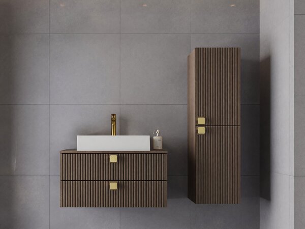 Set baie Gratal III, Nuc închis, MDF, PAL laminat