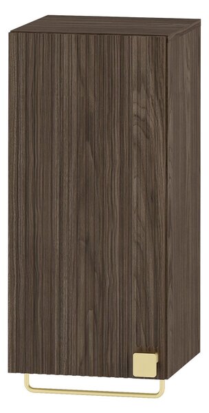 Cabinet de baie suspendat Gratal, Nuc închis, PAL laminat, MDF, 78x35x35cm, 14 kg