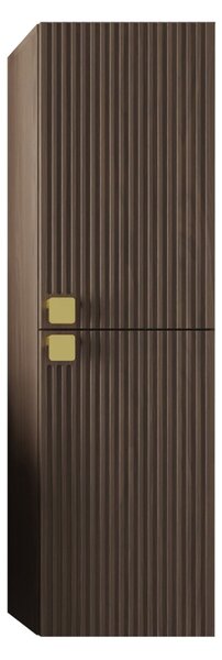 Cabinet de baie suspendat Gratal, Nuc închis, PAL laminat, MDF, 120x35x35cm, 23 kg