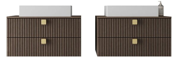 Set baie Gratal II, Nuc închis, MDF, PAL laminat, 76 kg