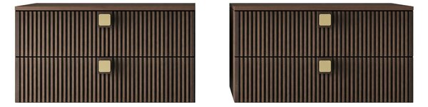 Set baie Gratal II, Nuc închis, PAL laminat, MDF, 48 kg