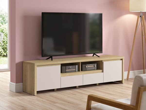 Comodă TV Nolroma 143, Stejar, Cașmir, PAL laminat, 49x182x40cm, 47 kg