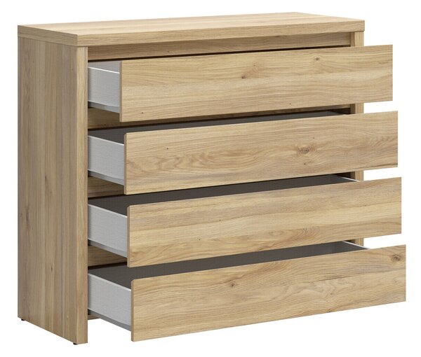 Comodă Nolroma 105, Stejar, PAL laminat, 92x105x41cm, 43 kg
