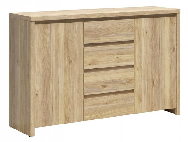 Comodă Nolroma 103, Stejar, PAL laminat, 92x144x41cm, 57 kg