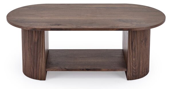 Măsuță de cafea Houston 2225, Nuc închis, MDF, 45x60x120cm, 25 kg