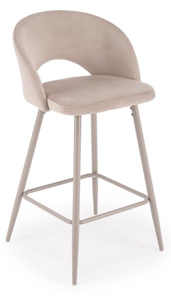 Scaun de bar Houston 881, Bej deschis, Cașmir, 89x49x49cm, 5 kg