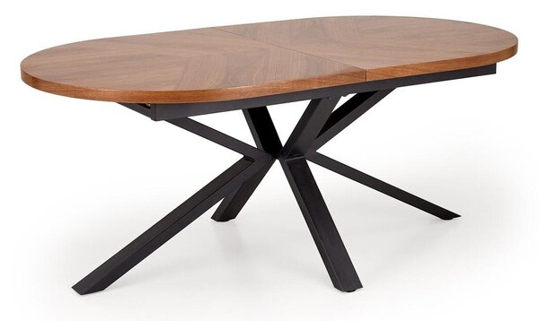 Masă Houston 2223, Nuc închis, Negru, 74x100x180cm, 85 kg