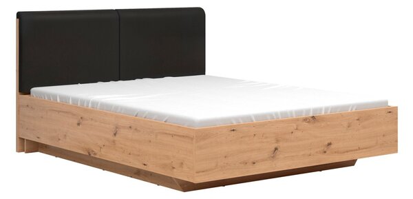 Pat Ludale 125, Stejar artizan, Negru, PAL laminat, 100x165x212cm, 134 kg