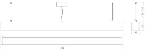 Lustră LED pe cablu LOOK LED/36W/230V 4000K 120 cm stejar APLED
