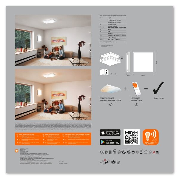 Plafonieră LED dimabilă SMART+ MAGNET LED/42W/230V Wi-Fi Ledvance
