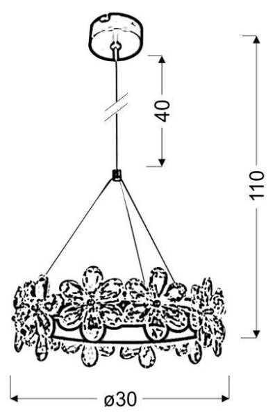 Lustră LED pe cablu ARVIN LED/14W/230V